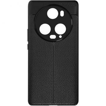 Avizar Litchi Premium Hülle für Honor Magic5 Pro, Schwarz
