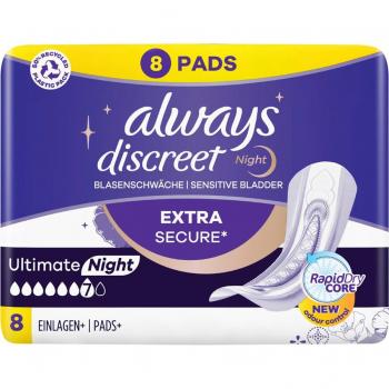 Capa Anti-Incontinencia Nocturna Ultimate Plus 8 Paquetes Femeninos