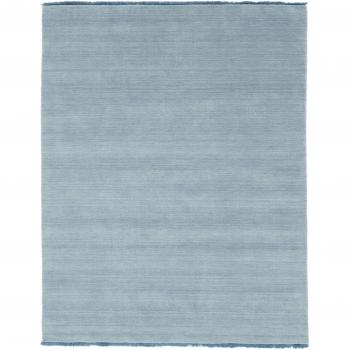 Tapis Bleu Clair avec Franges RugVista Tissé Main 200x250