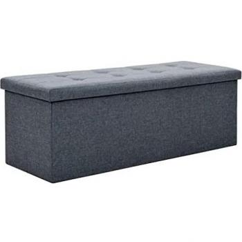 VidaXL Sklopiva klupa za odlaganje 110 x 38 x 38 cm svijetlo siva