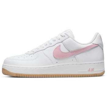 Nike AF1 Low CoM: White/Pink with Gum‑Yellow Metallic Gold (DM0576‑101) – Size 44