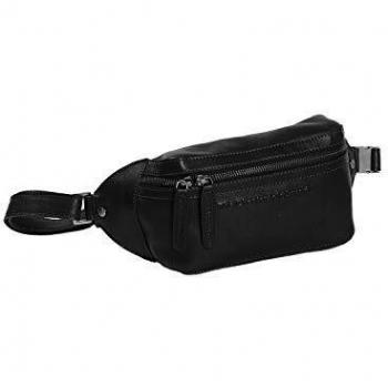 Sac à taille en cuir noir Ramiro