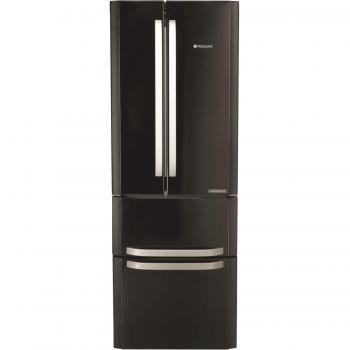 402‑Liter Black 4‑Door Refrigerator & Freezer – Hotpoint FFU4DK