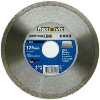 Disque diamant de coupe pour carrelage céramique et porcelaine IndustrialLine 125 mm Ø 7 mm 1,5 mm 22,23 mm FLEXOVIT 70184623414