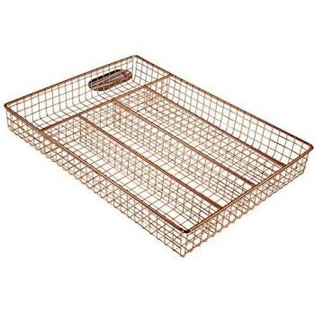 Apollo Wire Copper Cutlery Tray Drawer Organiser Tidy Storage