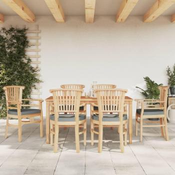 VidaXL Garten‑Tischset 7‑er, massives Teakholz