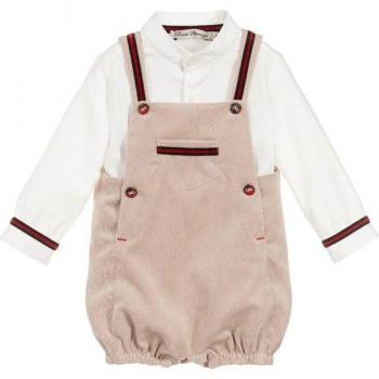 Vêtements d'automne pour bébé garçon : ensemble 2 pièces chemise blanche et pantalon