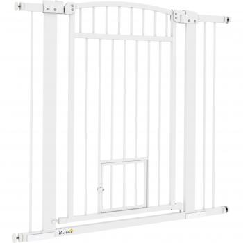 Dog Safety Fence PawHut 76-104 cm – White