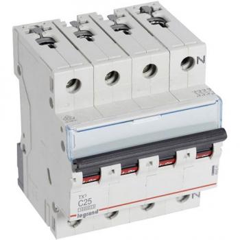 Leistungsschutzschalter TX3 C‑Typ, 25 A, 3‑Phasen + N – Legrand