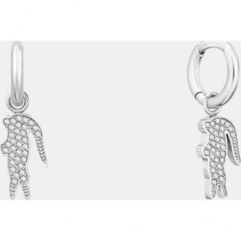 Acero-Crystal Crocodile: Pendientes Lacoste