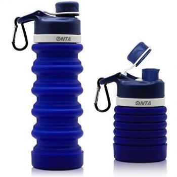 FDA Approved Food-Grade Silicone Portable Leak-Proof Travel Water Bottle