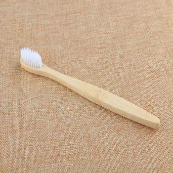 Cepillo de dientes de bambú suave, protector dental intermedio, herramienta de higiene bucal personal, 1 ud