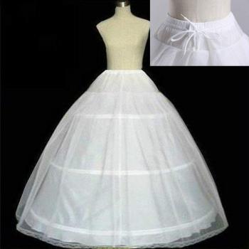 Slip Crinoline Blanc pour Robe de Mariée avec 3 Cerceaux