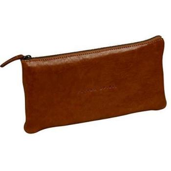 Trousse plate Flying Spirit cuir 22x11cm Cognac