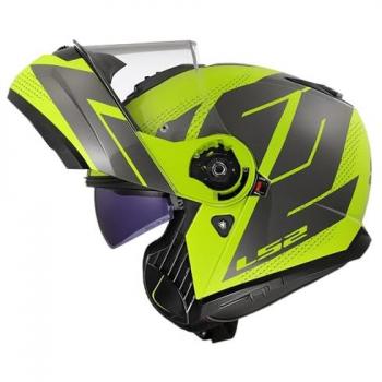 Casco modulare LS2 FF908 Strobe II Code Giallo Hi-Viz Lucido Grigio