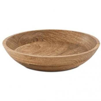 Rundes Obsttablett aus Mangoholz H6cm