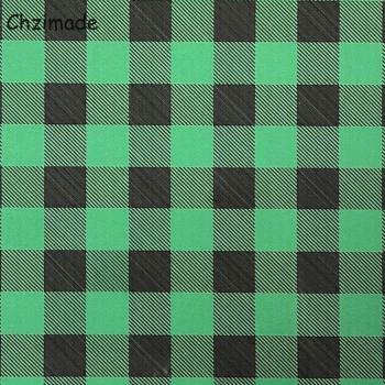 Película PU Chzimade para manualidades DIY, prensado en caliente, rejilla roja y negra