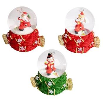 Red Sleigh Bell Snow Globe