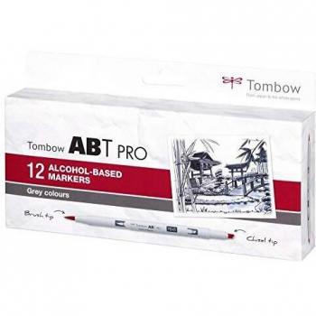Tombow ABT PRO Alkoholmarker 12er Set Grau