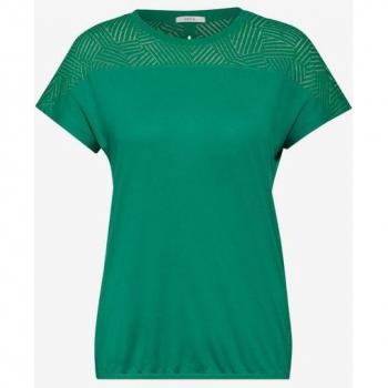 Solid Burnout Mix Shirt – Cecil T-Shirt (Malachitgrün)