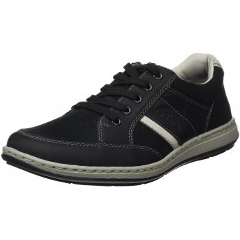 Rieker Herren 17312 Low-Top Alltagsschuh, Schwarz/Offwhite, Größe 43 EU