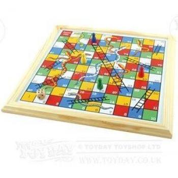 Handcrafted Snakes and Ladders Wooden Edition