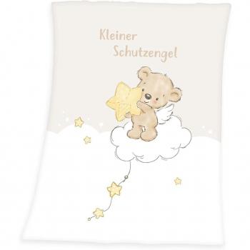 Couverture bébé Petit Ange Gardien microfibre 75x100 cm