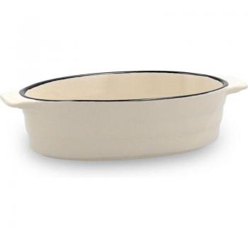 Casseruola Ovale Ceramica Bianca 19 x 10,5 x 5 cm (12 unità)