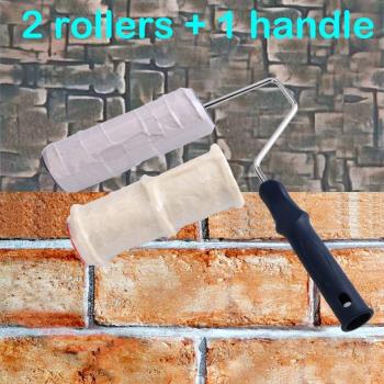 Rubber Stamp Brick Design Rollers