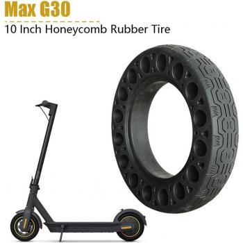 2 Pack 10 Inch Solid Rubber Tires for Ninebot Max G30 Electric Scooter, Shock Absorbing Honeycomb