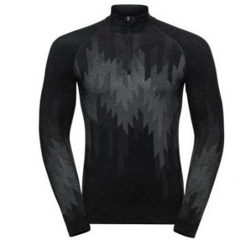 Odlo KINSHIP Performance Wool 200 Herren Funktionsoberteil Halbzip XXL Schwarz