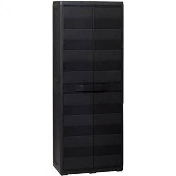 Armadio Attrezzi Giochi 3 Ripiani Nero