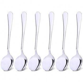 Qinglele 304 Stainless Steel Dinner Spoons Set of 6