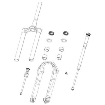 Kit Adesivi Forcella RockShox Lyrik Ultimate Nero Lucido 27/29 2023+