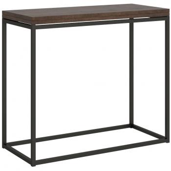 Consola abatible moderna 90x45/90 cm con estructura de nogal y antracita