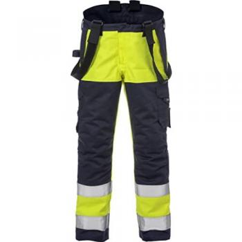 Fristads Flame Sicherheits-Hose Kl. 2 2588 FLAM Größe 3XL Warnschutz-Gelb/Marine