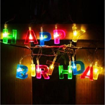 Lettres lumineuses d'anniversaire à piles