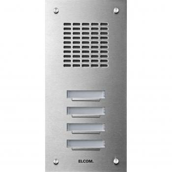 Elcom UP‑Station TVM‑1/1 – Einreihiges, silbernes Klingeltableau