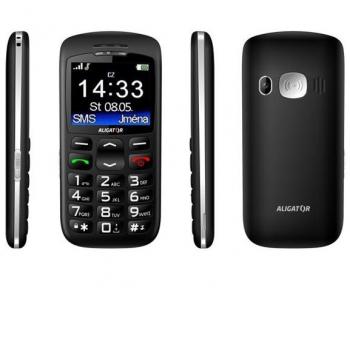 Aligator A670 Senior Telefono Portatile con Tasti – Schermo 2,20”, 0,30 MPX – Nero