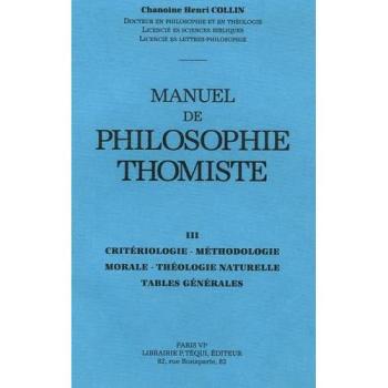 Manuel philosophie thomiste Tome 3