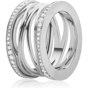 Bague de couple vintage en argent 925 avec diamant
