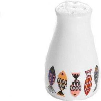 Ceramic Spice Bottle Danish Blue Fish 5 Hole