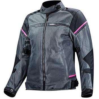Giacca Moto Donna LS2 Riva Impermeabile Estiva 3XL Nero Grigio Rosa