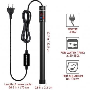 Tige de Chauffage Aquatique Titan 400W avec Affichage Numérique