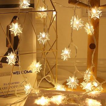 3,5 M LED Vorhanglichter mit Mond und Sternen für Weihnachtsfeiern