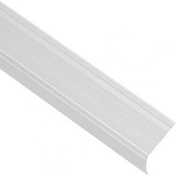 Nez de marche en L 5 pcs en aluminium 100 cm argenté