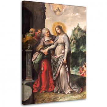 Tableau Spirituel La Visitation de St. Elizabeth 40x60 Multicolore