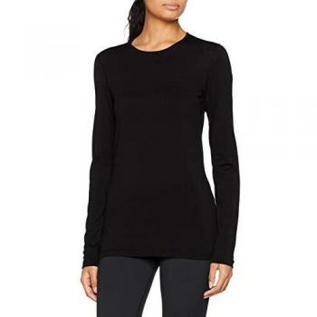 Icebreaker 200 Oasis Scoop Merino Long Sleeve Base Layer – Black – Size S – Female