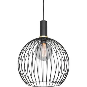 Aureole Black and Gold Wire Frame Pendant Light E27