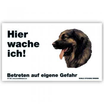 Wetterfestes Leonberger-Betreten-auf-eigene-Gefahr‑Sticker